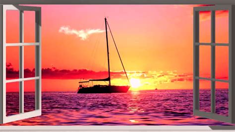 Sunset Window View 🌅 Sea Sunset Window For Projectortv With Relaxing