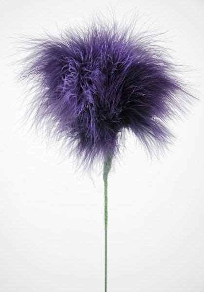 Feathers Purple Marabou Powder Puff Feathers On 20 Wire Stem 299