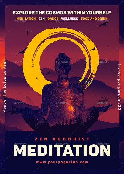 Amazing 4 Yoga And Meditation Posters Flyers By Budagchin Graphicriver