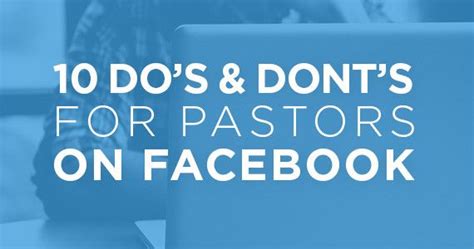 10 Dos And Donts For Pastors On Facebook And