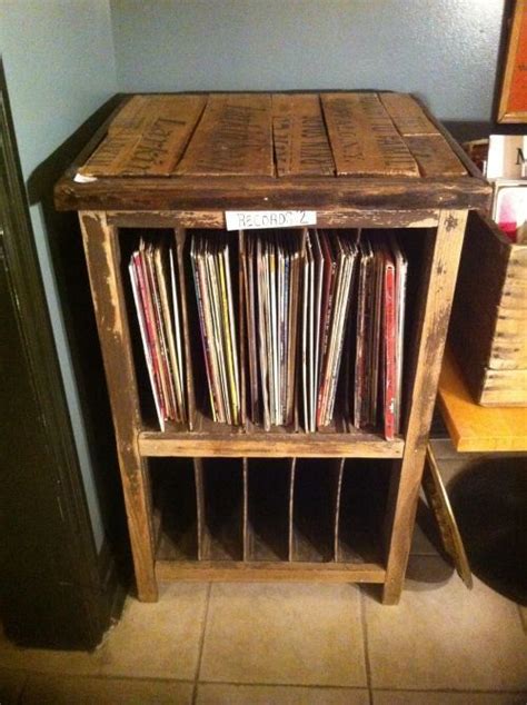 Been wanting to build this for a while now. Record player stand and vinyl storage cabinet. Vintage wooden ... | Vinyl record storage diy ...