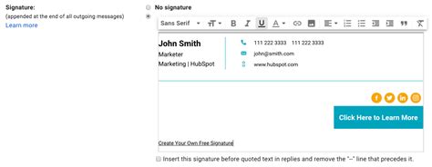 Be it content or tools; Free Email Signature Template Generator by HubSpot