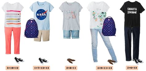 Girls Back To School Outfits Capsule Wardrobe