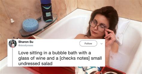 Someone Is Hilariously Roasting Bathtub Tray Ads For The Bizarre Things They Think People Do