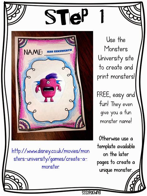 Descriptive Writing - Monster Match - SSSTeaching