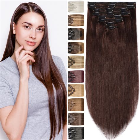 Benehair 100 Real Remy Human Hair Extensions Clip In Thick Double Weft