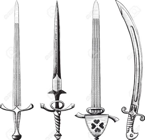 Medieval Swords Drawing