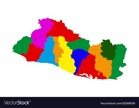 Political Map Of El Salvador Royalty Free Vector Image