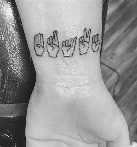 Brave Tattoo Asl Sign Language Sign Language Tattoo Be Brave Tattoo