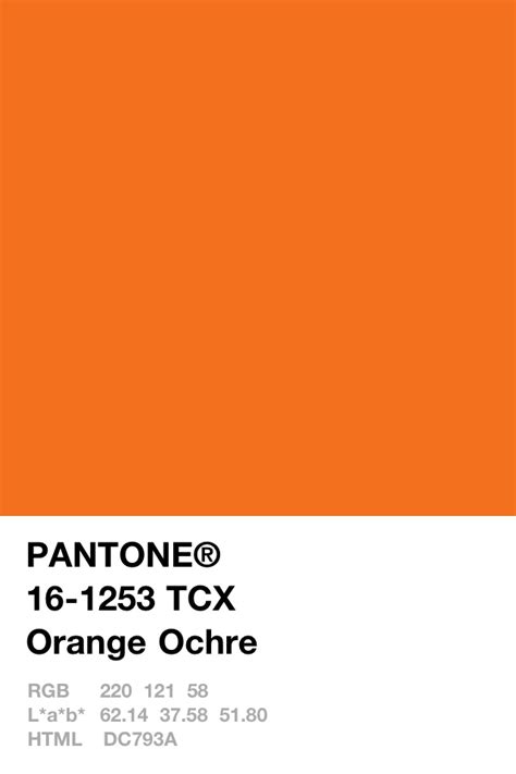 Orange Ochre Pantone Color Pantone Color Palette