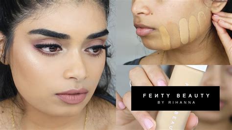fenty beauty foundation review swatches of 150 220 240 340 420 medium indian skintones