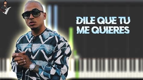 Ozuna Dile Que Tu Me Quieres Instrumental Piano Tutorial