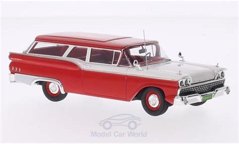Diecast Model Cars Ford Ranch Wagon 143 Motorhead Redwhite 1959