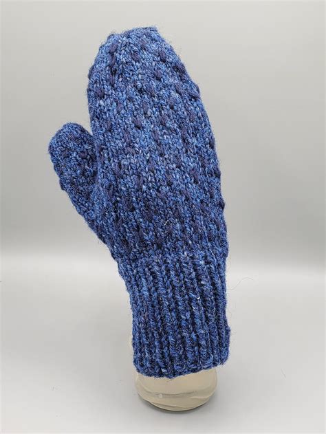 Hand Knitted Newfoundland Thrumb Mittens Wool Acrylic Blend Etsy