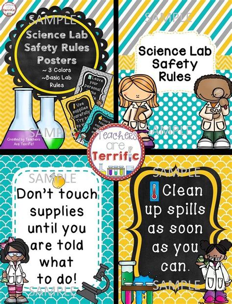 Safety Poster Videos For A Lab Freebies Science Safety Activities