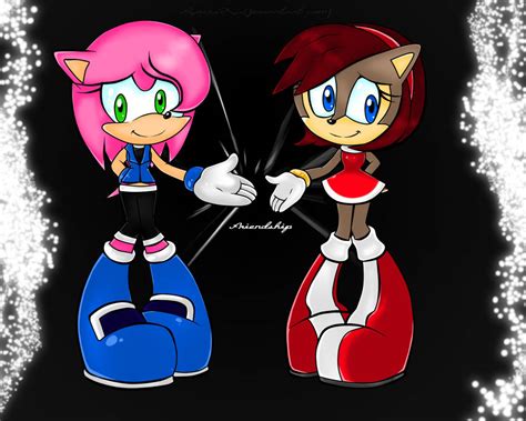Sally Acorn And Amy Rose Friendship By Icefatal On Deviantart
