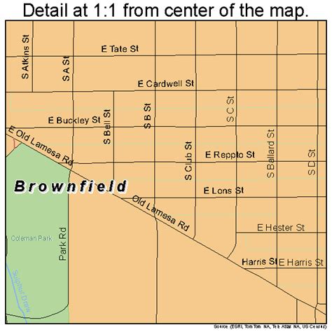 Brownfield Texas Street Map 4810720