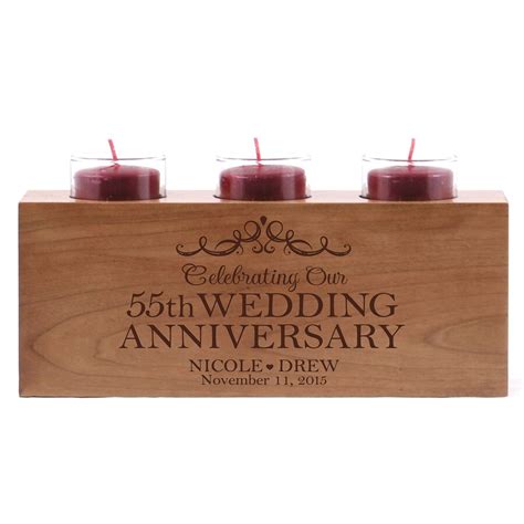 Personalized Wedding Anniversary Candle Holder 55th Anniversary