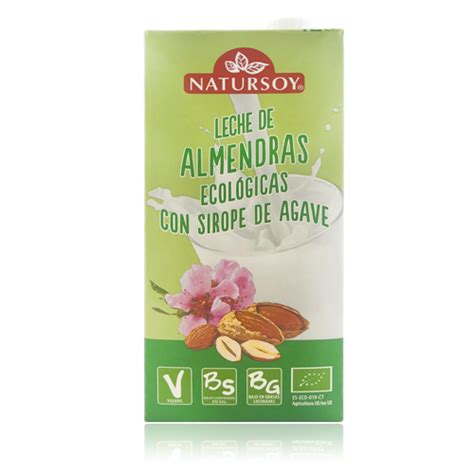 Bebida De Almendras Con Sirope De Agave L Bio Natursoy Fruta Y