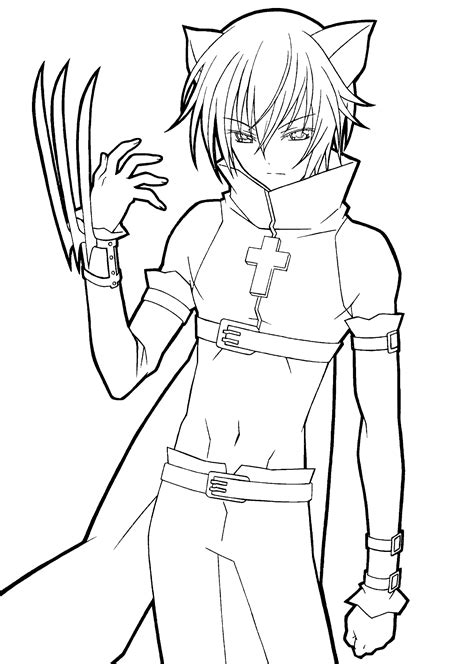 Anime Guy Coloring Pages Coloring Pages For All Ages Clip Art Library
