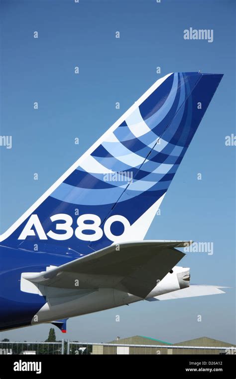 Tail Of The Airbus A380 Stock Photo Alamy