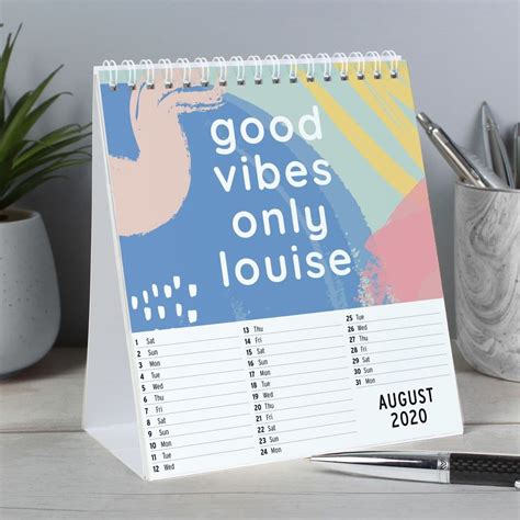 Personalised Motivational Quotes Desk Calendar