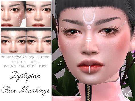Izziemcfires Imf Dystopian Face Markings Sims 4 Sims 4 Tattoos Sims