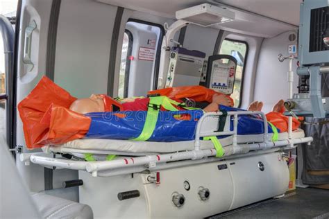 Medical Rescue Helicopter Interior Equipment Editorial Photo Image Of