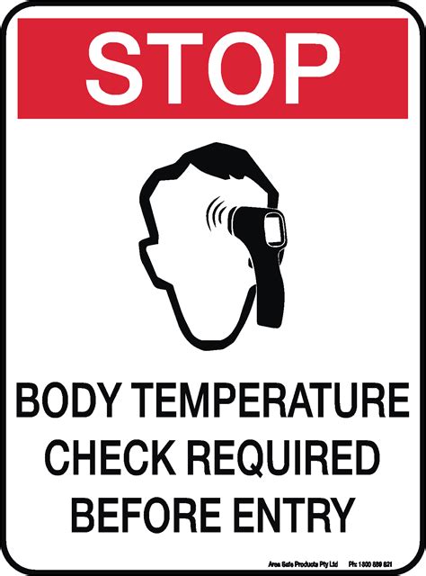 Stop Body Temperature Check Required Before Entry Covid 19