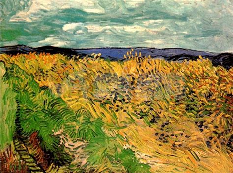 Wheat Field With Cornflowers By Vincent Van Gogh Famous Painting