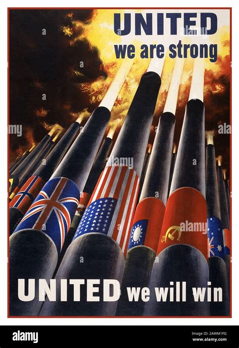 Vintage Propaganda Poster Great Britain Ww2 Cut Out Stock Images