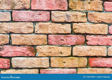 Red Orange Bricks Texture Background For Design Stock Photo Image Of