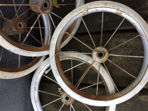 Vintage Baby Carriage Wheels Steampunk Decor By Marchharemade