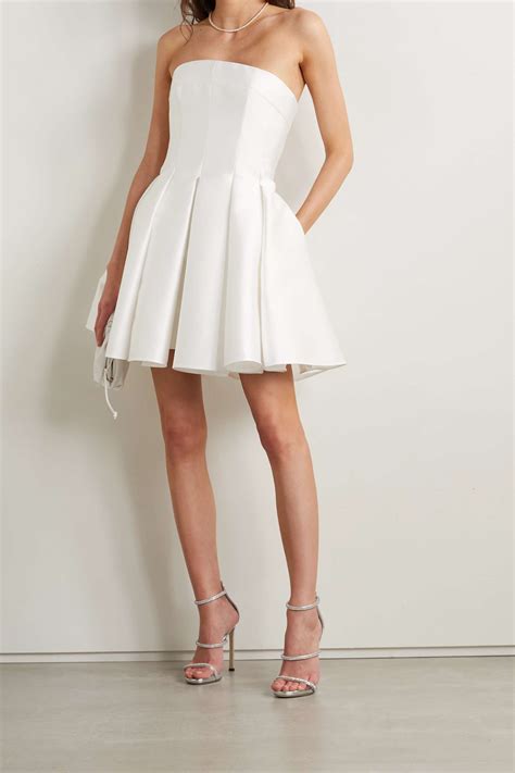 Strapless White Mini Dress