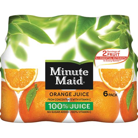 Minute Maid Orange Juice Bottles 10 Fl Oz 6 Pack Other Juices