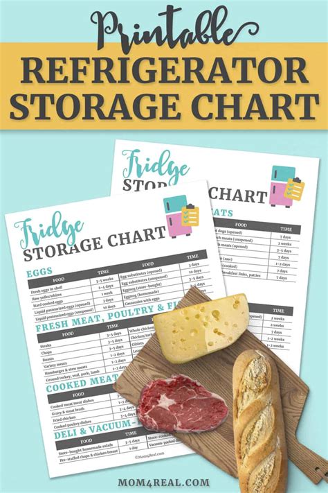 Printable Refrigerator Food Storage Chart Mom Real