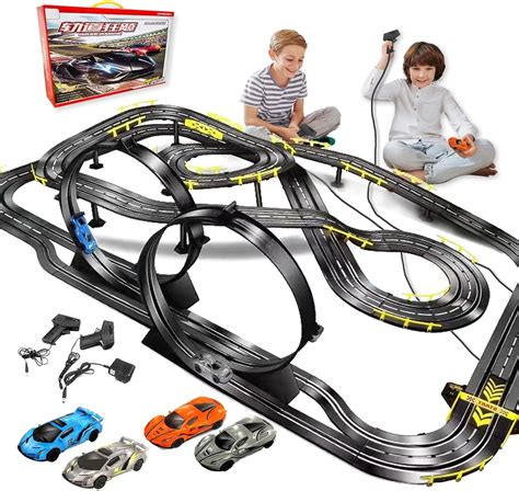 Electric Race Car Track Set With 4 Slot Cars 143 2 Electric
