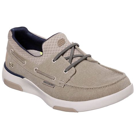 Skechers Usa Mens Bellinger Garmo Nautical Canvas Boat Shoe Mens Casual Sneakers Shoes