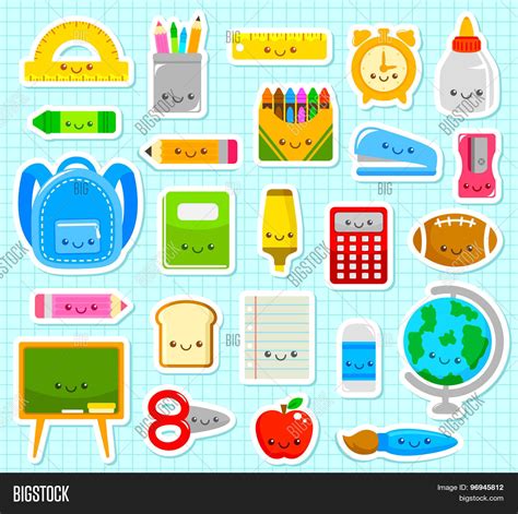 Cute School Items Vector And Photo Free Trial Bigstock