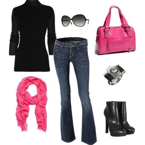 I Love The Pinkblack Combo Fashion Simple Outfits Clothes For Women