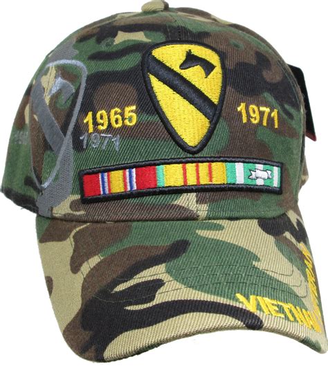 1st Cavalry Division Vietnam Veteran Ribbon Shadow Mens Cap Woodland