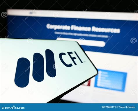 Mobile Phone With Logo Of Company Corporate Finance Institute Cfi On