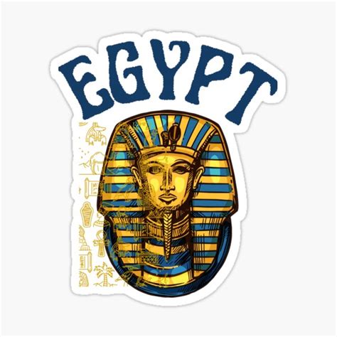 King Tut Egypt Sticker By Ahmedelkfrawy Redbubble
