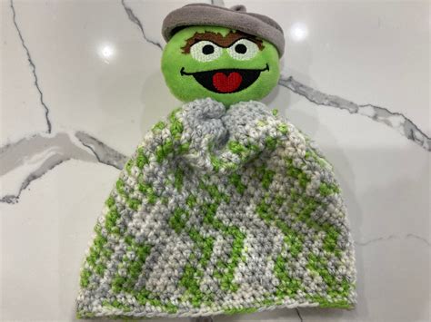 Oscar The Grouch Infanttoddler Crochet Hat Etsy