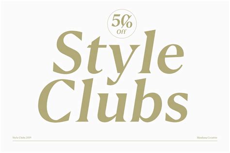 Style Clubs Is A Modern And Smart Serif Font With A Simple Feel Use It