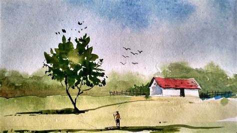 Watercolor Painting Landscape Drawing Easy Jhayrshow