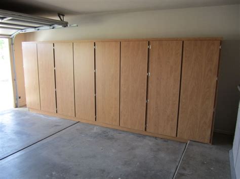 Custom Diy Wood Garage Storage Cabinet Design With Sliding Door In