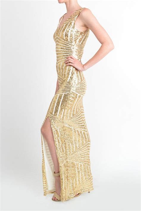 7500 Affordable Floor Length Gold Sequin Bridesmaid Maxi Dress Ev