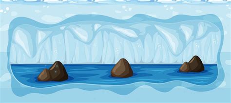 An Underground Cold Icy Cave 359824 Vector Art At Vecteezy