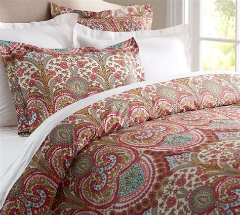We earn commissions from qualifying purchases. Annabelle Organic Duvet Cover & Shams | Red bedding, Red ...